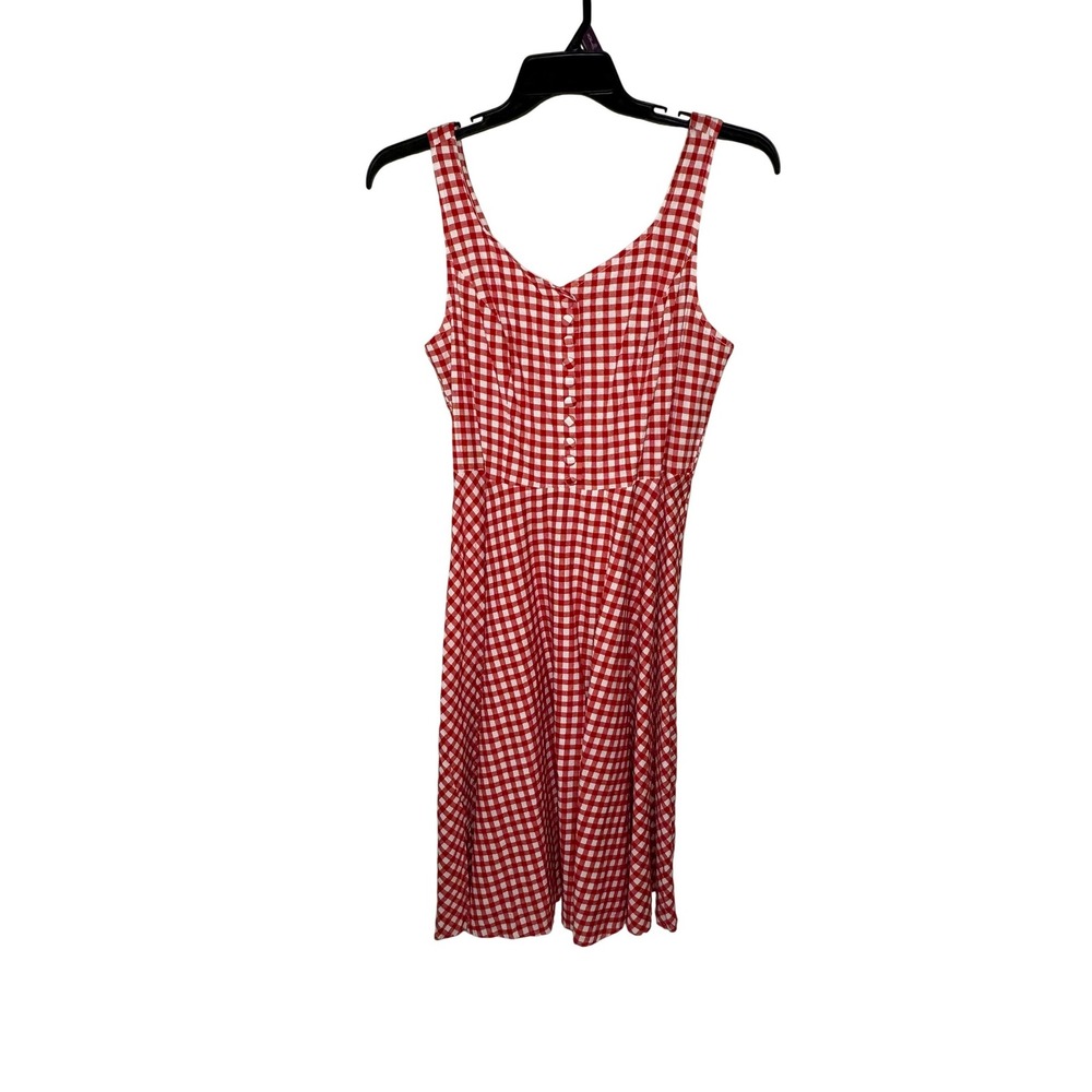 Belle Poque Gingham Picnic Dress XL Cottagecore Retro Sundress Rockabilly